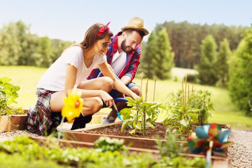 Hard landscaping features in a Downham outdoor space