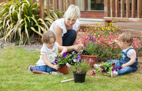 Lawn mowing in Downham on a tidy residential garden